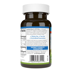 Carlson 5-HTP Elite tablets close-up to convey quality.