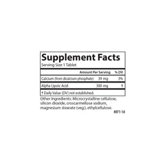 Carlson Alpha Lipoic Acid cap closeup with secure seal.