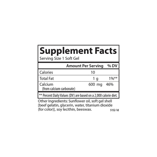 Carlson Cal-600 softgels closeup highlighting smooth texture