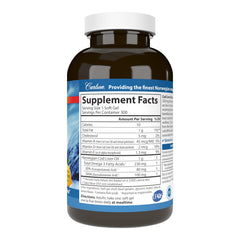 Carlson cod liver oil gems softgels close-up highlights easy swallowing and convenient omega-3 support.