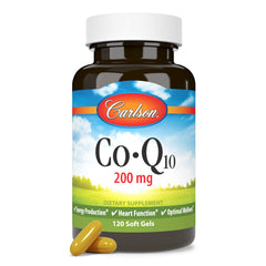 Carlson packaging box displaying 120 softgels and key benefits