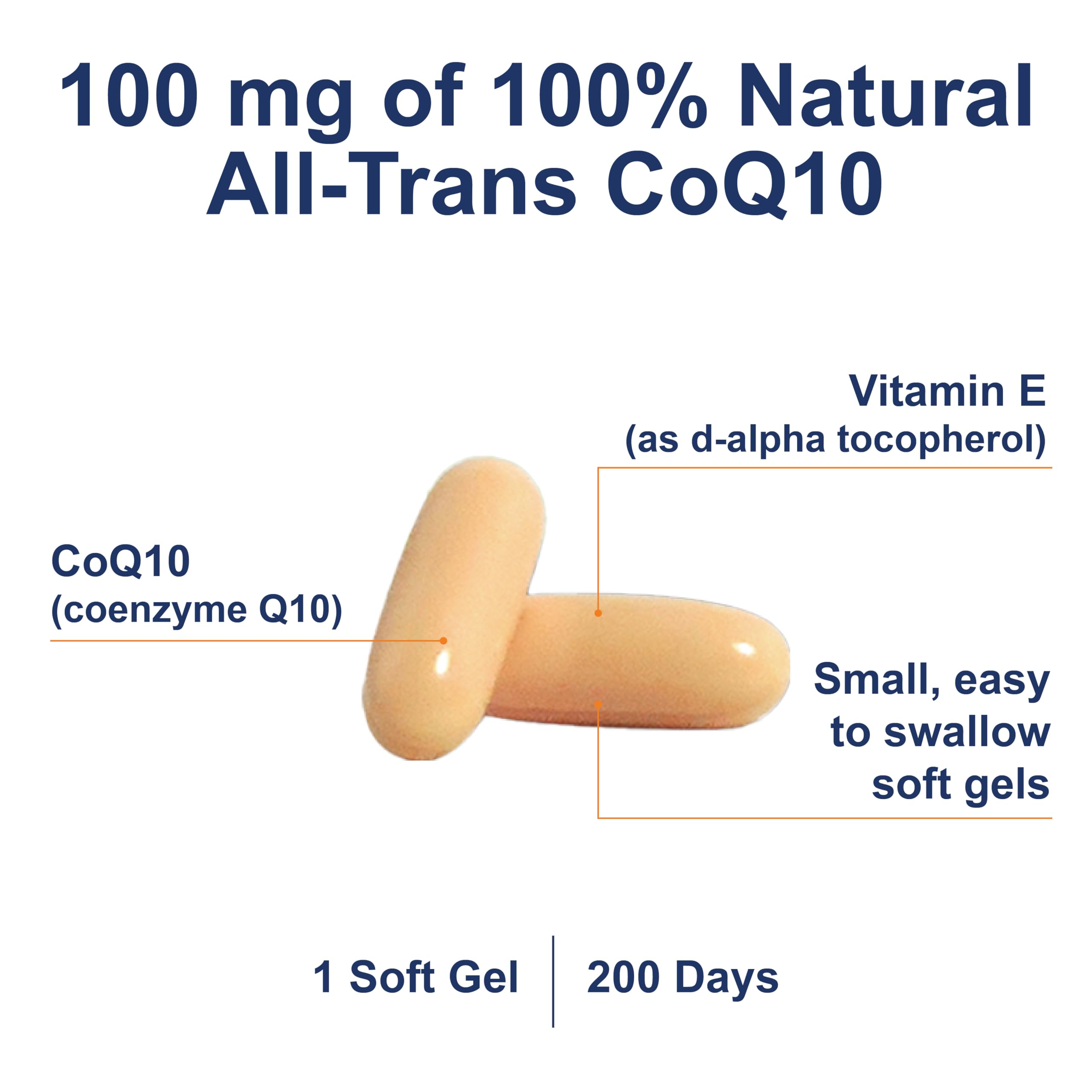 Carlson Co-Q10 label highlights 100% natural all-trans CoQ10