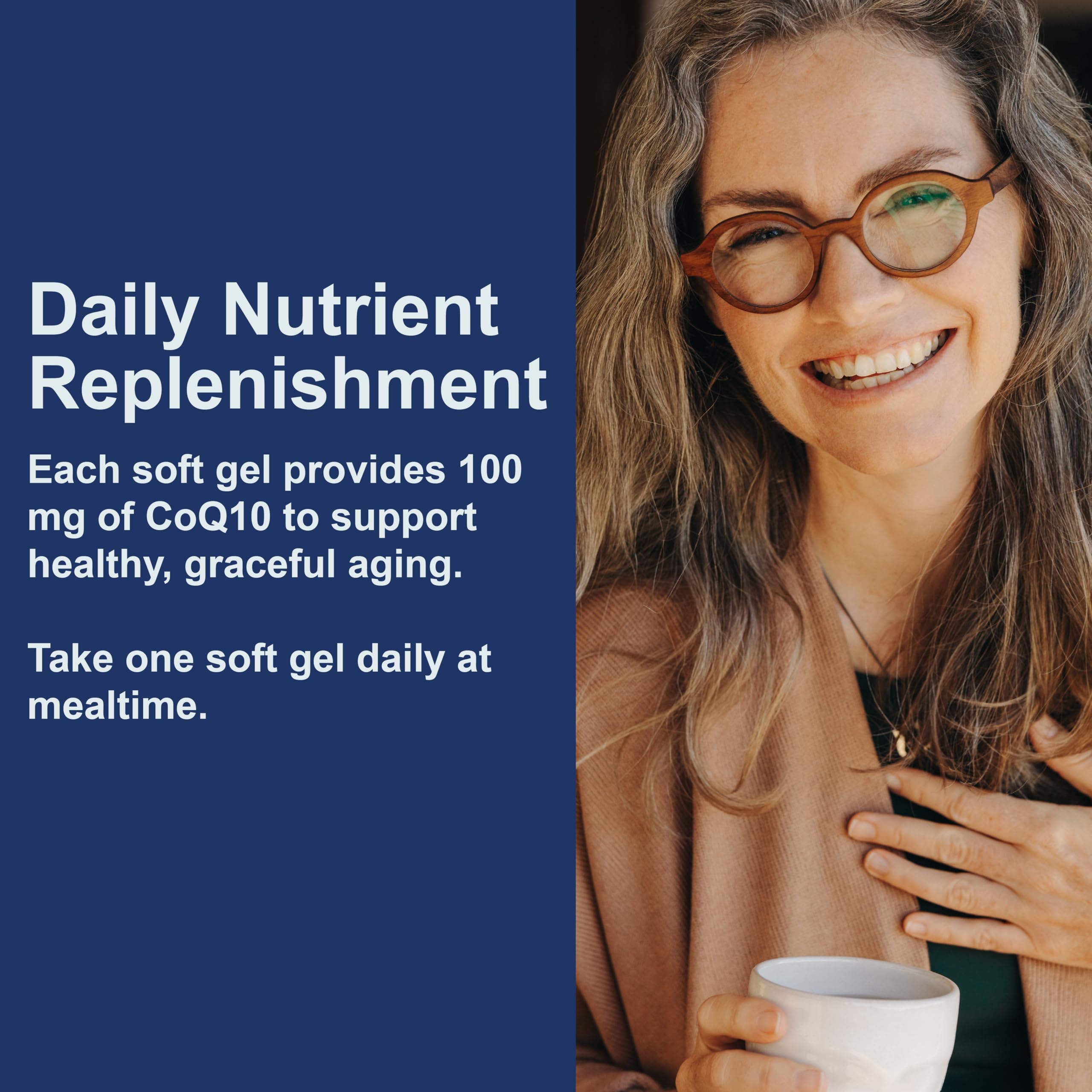 Front packaging of Carlson Co-Q10 supplement with clear branding