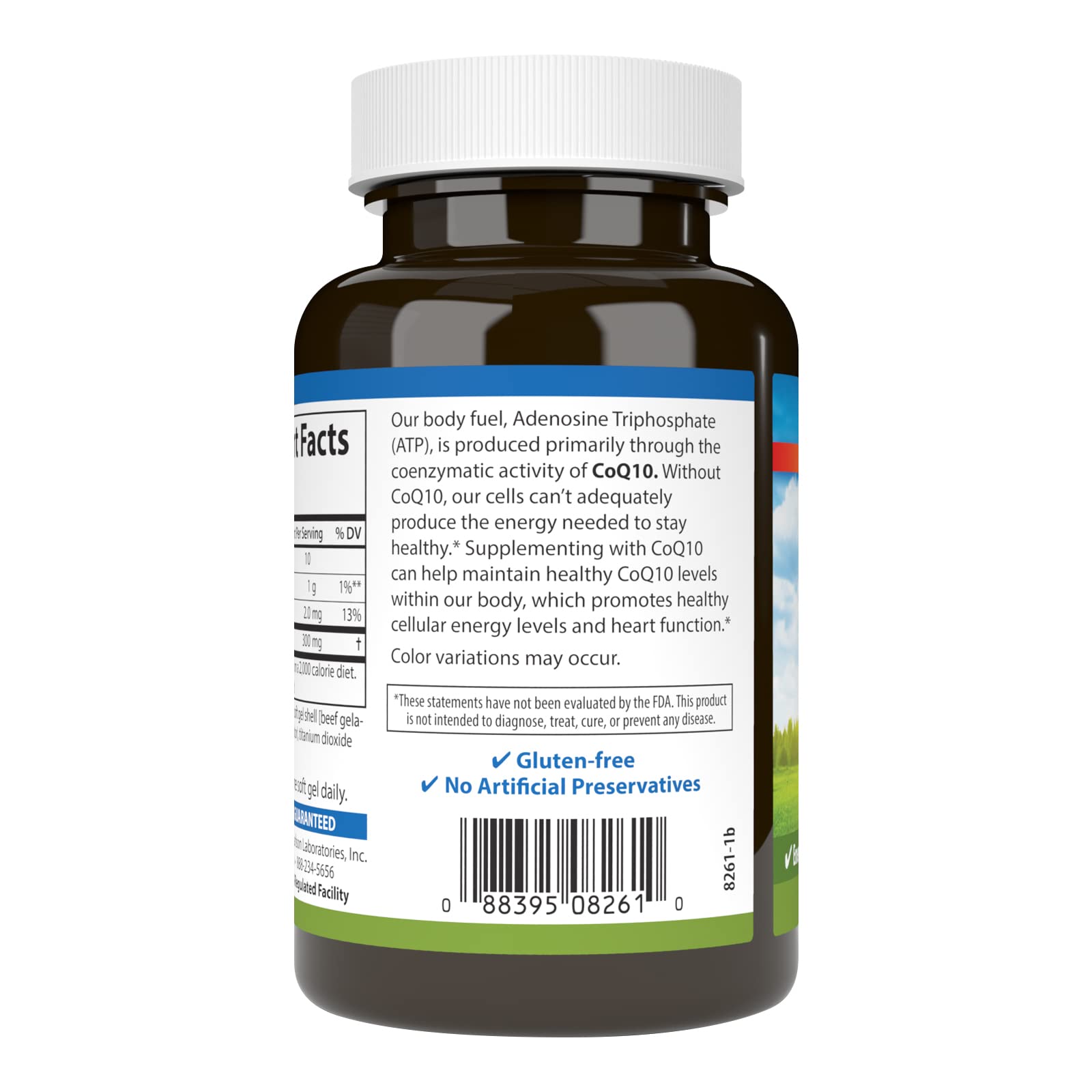 Carlson Co-Q10 softgels label closeup displays 300 mg CoQ10 per softgel