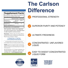 Carlson D3 + K2 drops being poured for easy dosing