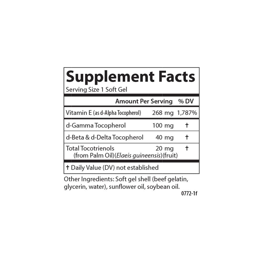 Carlson E-Gems Elite capsules inside view reveals natural-source vitamin E quality