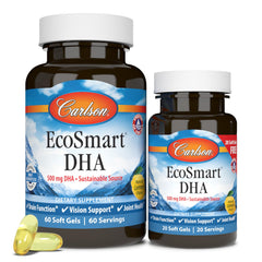 Carlson EcoSmart DHA lemon bottle for daily omega-3 intake