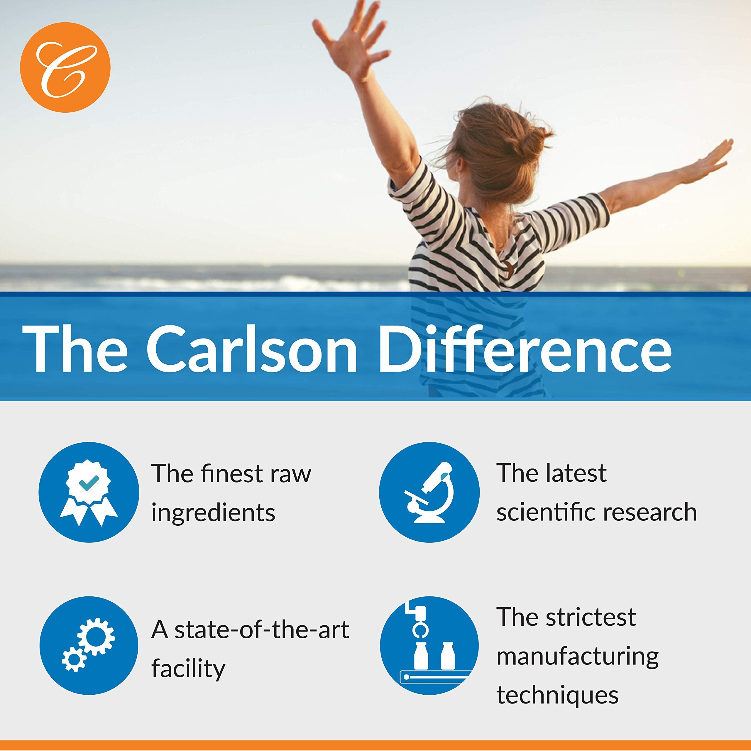 Freshness seal on Carlson Elite DHA Gems packaging communicates guaranteed freshness.
