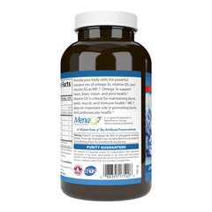Carlson Elite Omega-3 Plus D-K visual of D3 and K2 MK-7 potency.