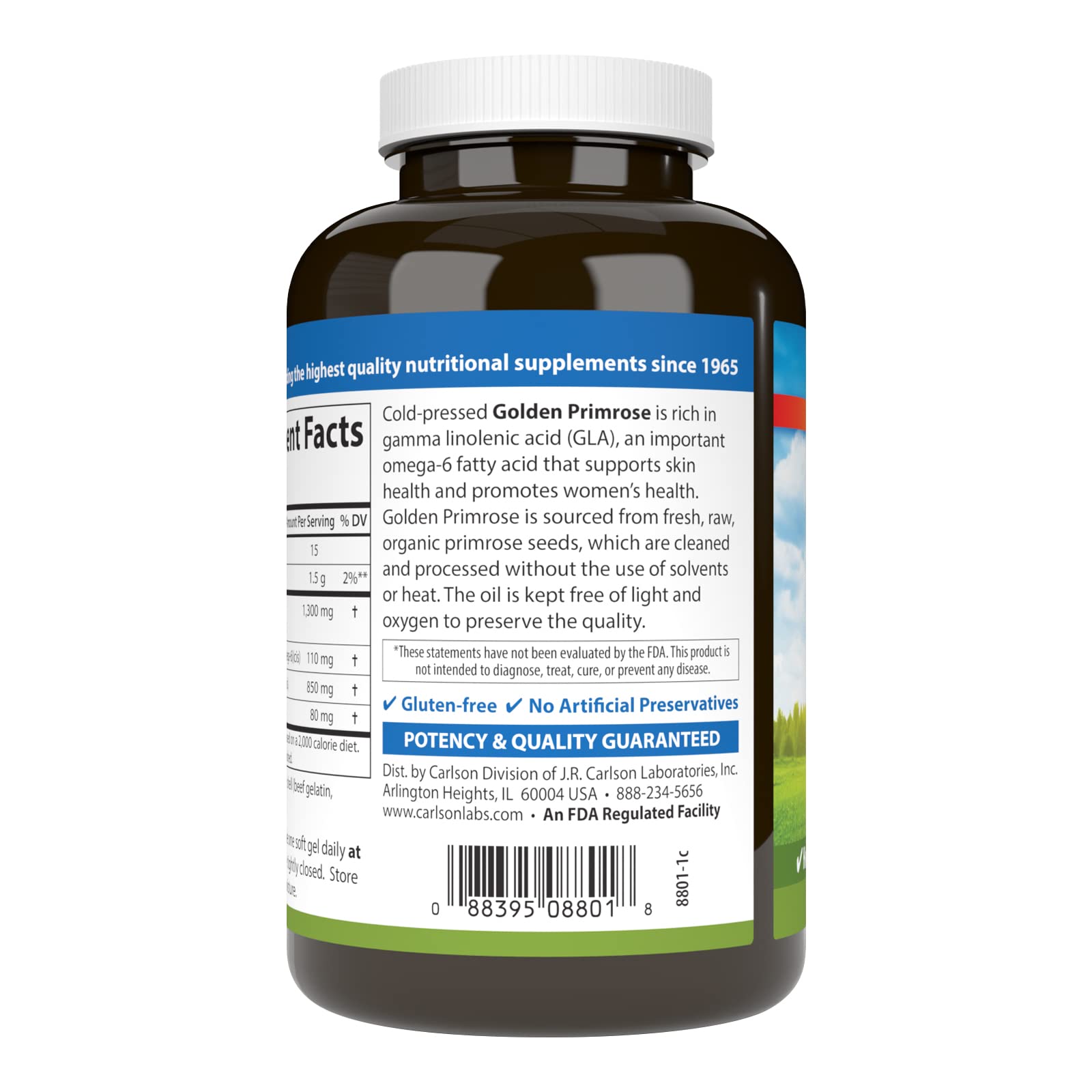 Carlson Golden Primrose softgels 90-count for easy daily use
