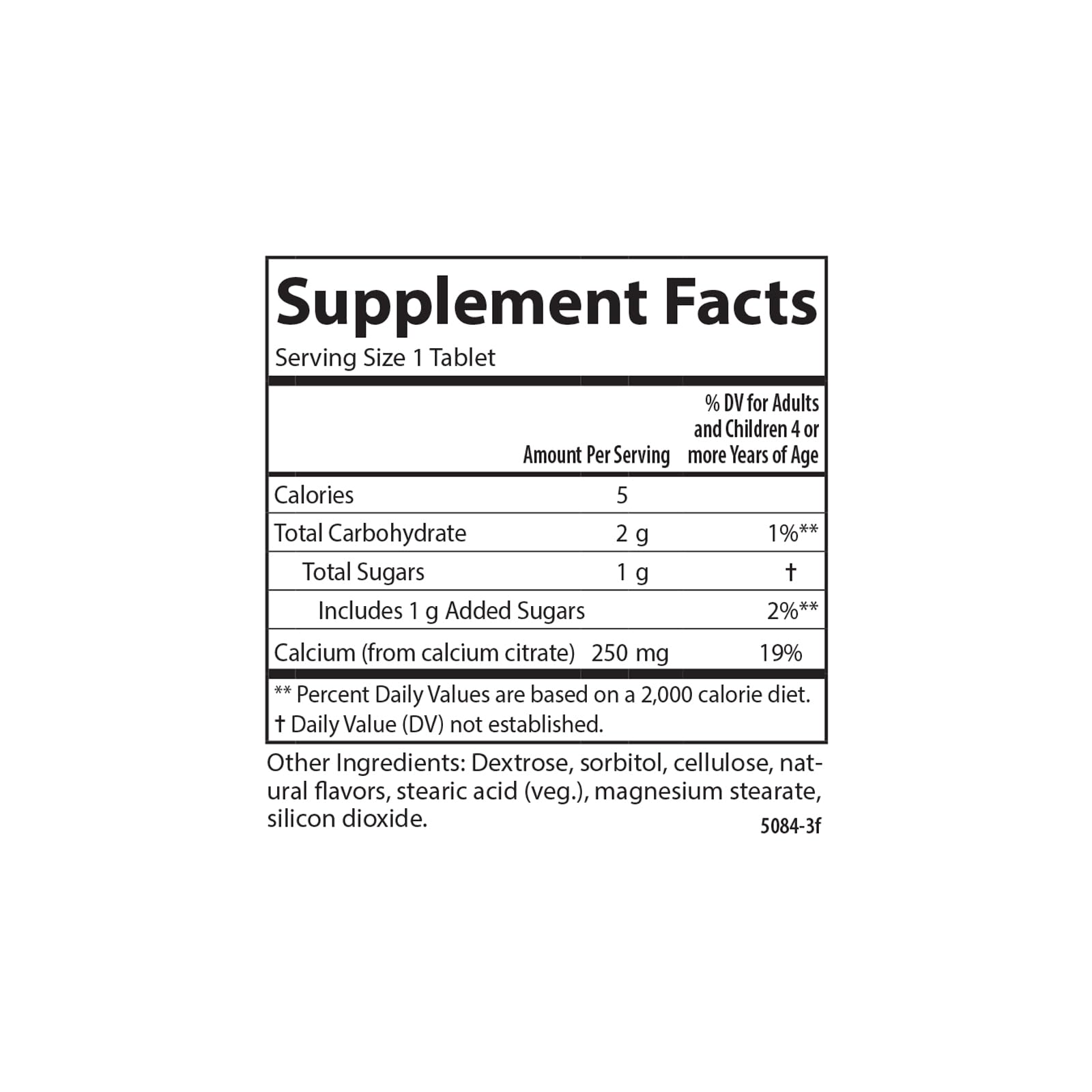 Carlson Kids calcium chewables vanilla tablets ready for daily use.