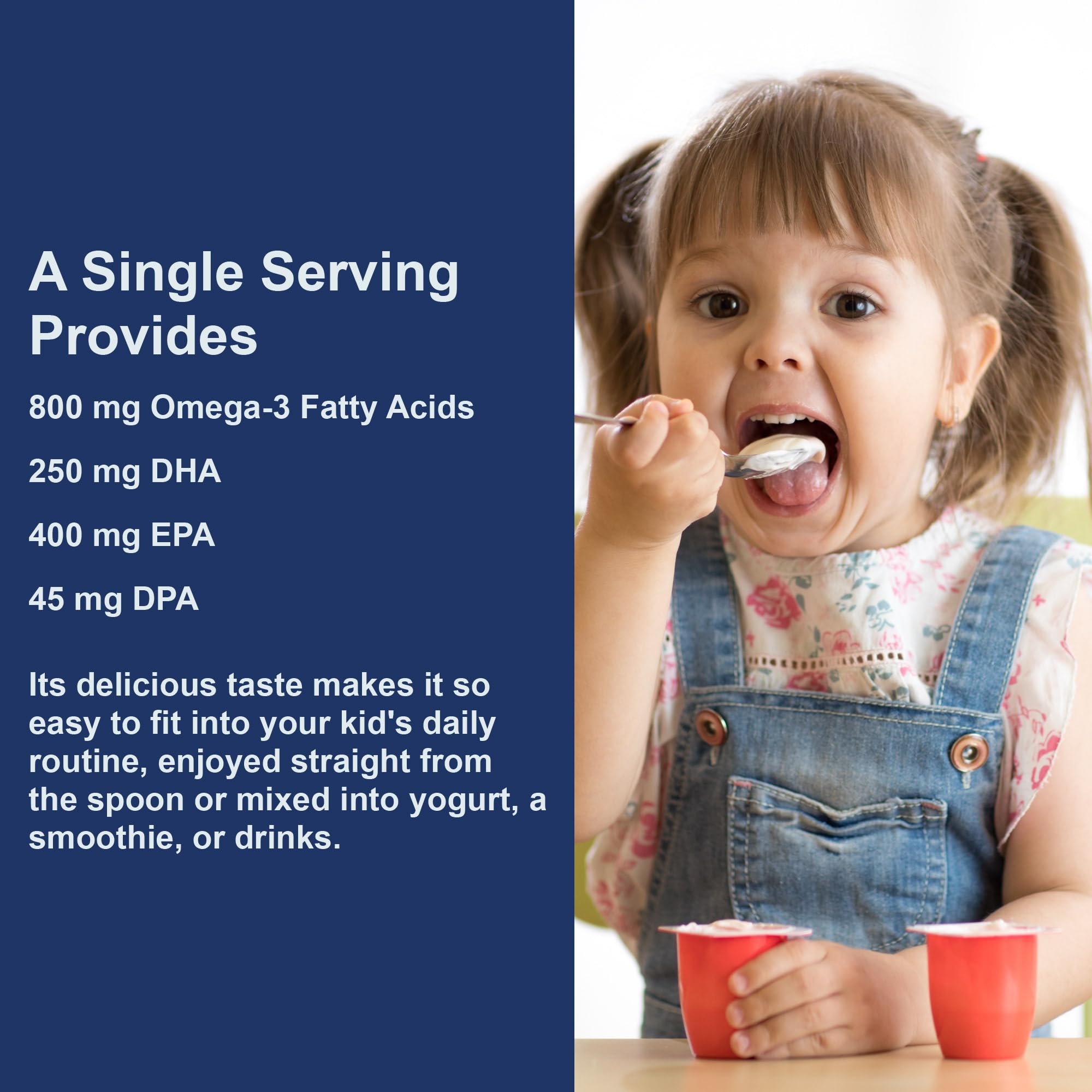 Carlson Kid's freshness seal closeup communicates potency and purity.