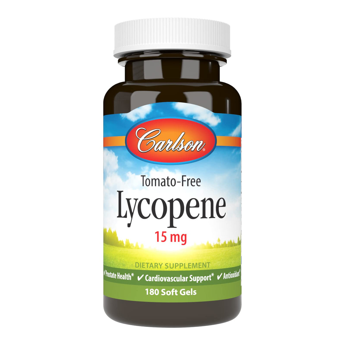 Carlson Lycopene 15 mg tomato-free bottle supports antioxidant balance