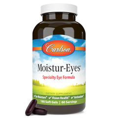 Carlson Moistur-eyes softgels bottle for daily eye health support
