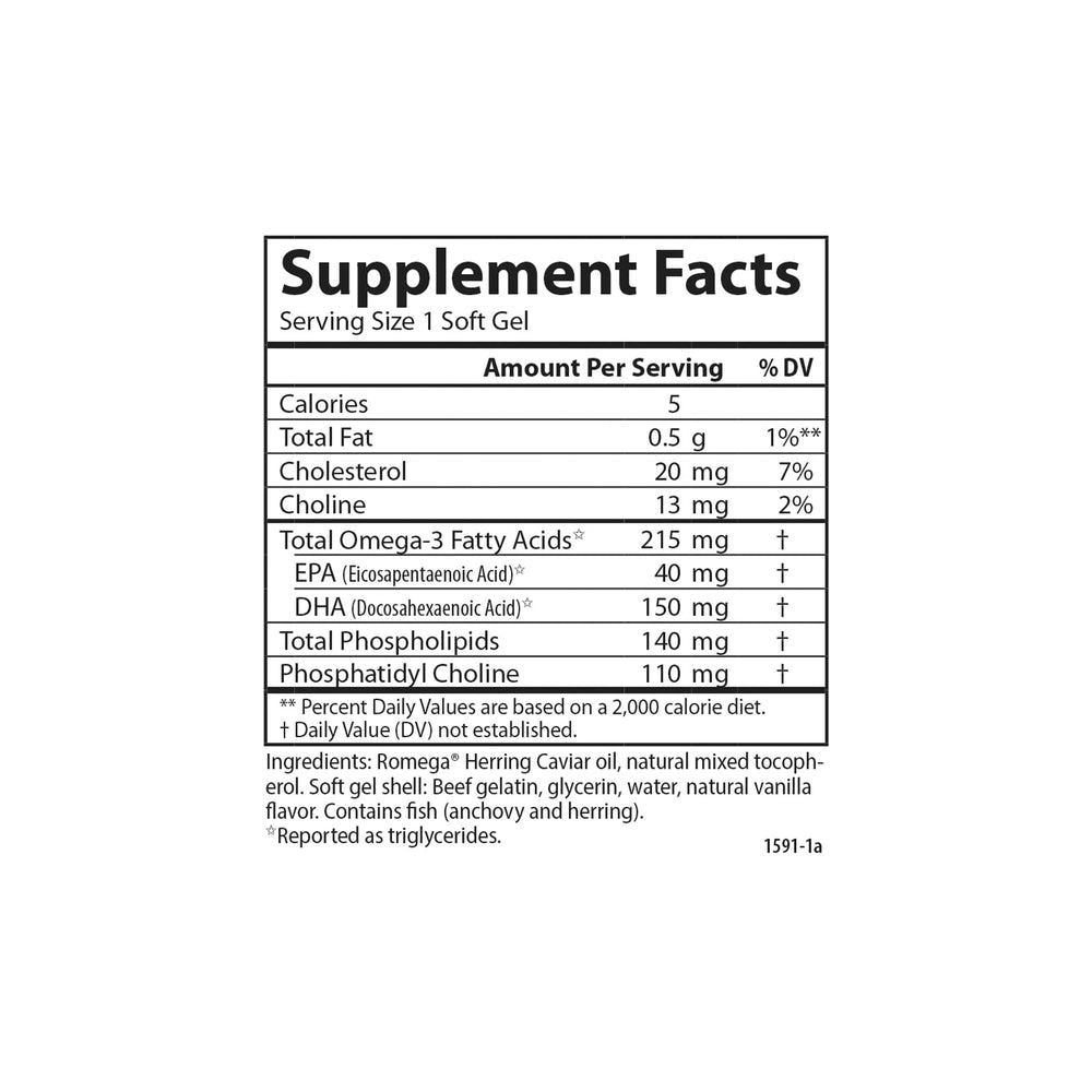 Carlson Mom's DHA choline label detailing wild-caught source