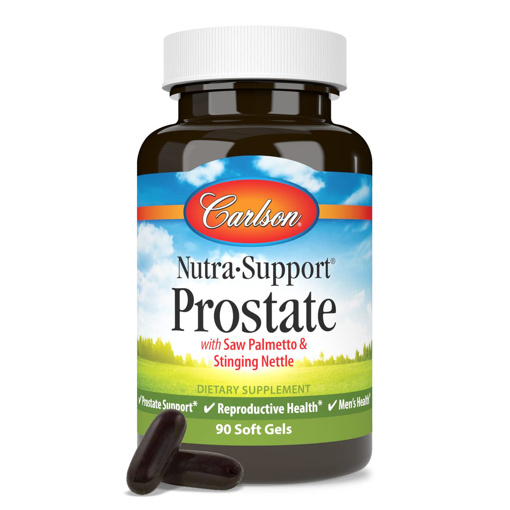 Carlson Nutra-Support Prostate with saw palmetto imagery on label