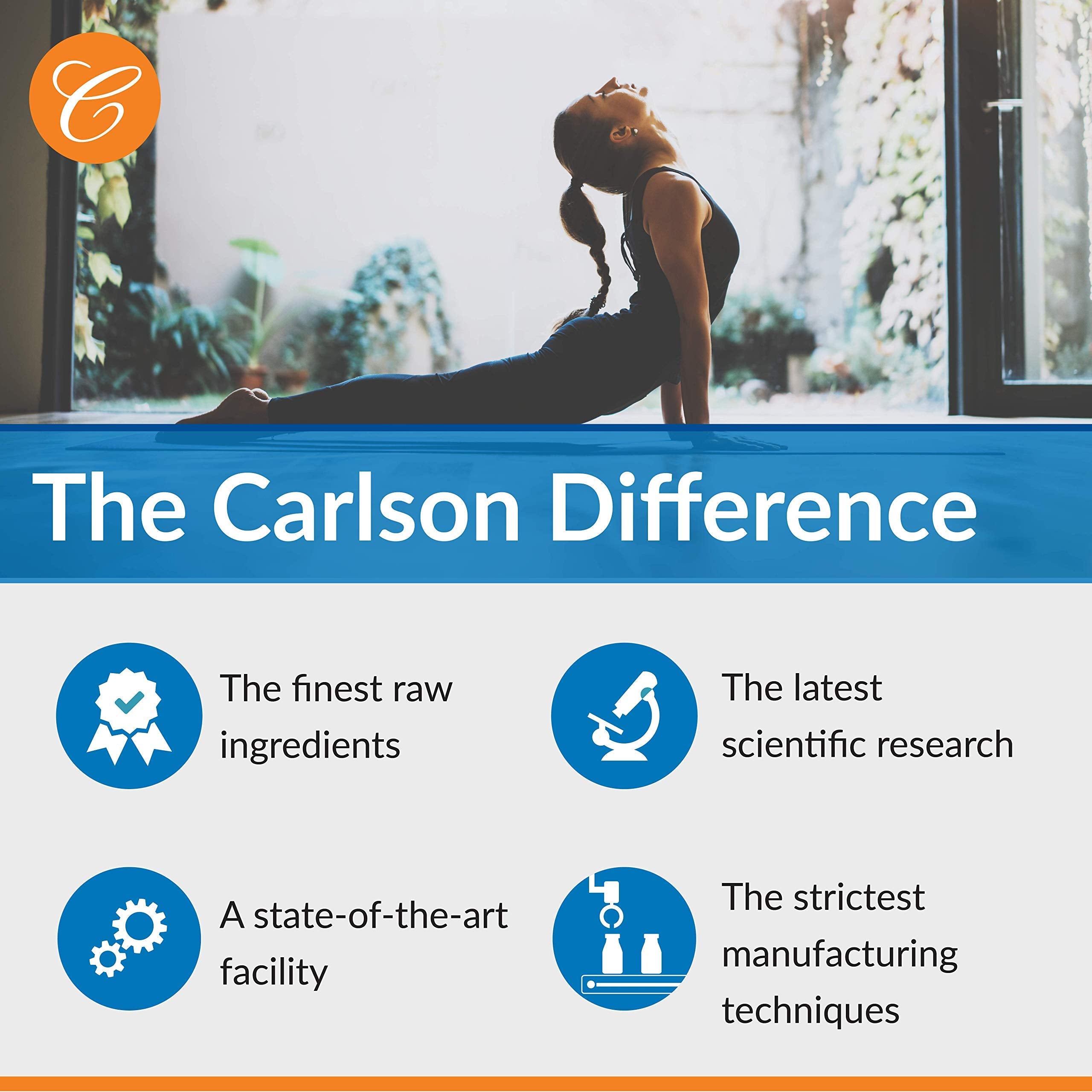 Carlson Nutra-Support Prostate bottle alongside nettle imagery