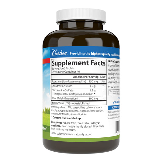 Closeup of Nutra-Support tablets ready for daily use in an active lifestyle.