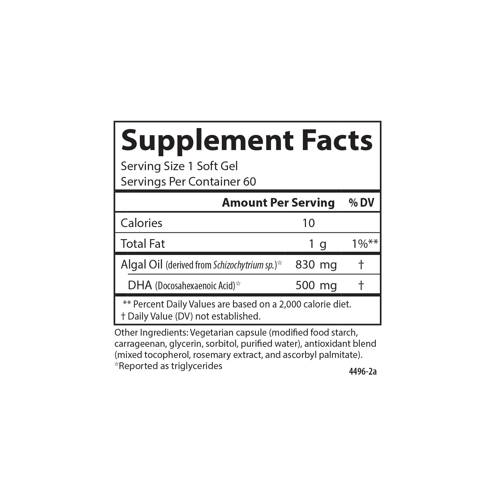 Carlson FDA-registered testing badge on label indicating purity