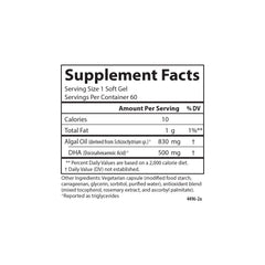 Carlson FDA-registered testing badge on label indicating purity