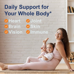 Carlson Softgel capsules packaging shows convenient daily omega-3 intake.