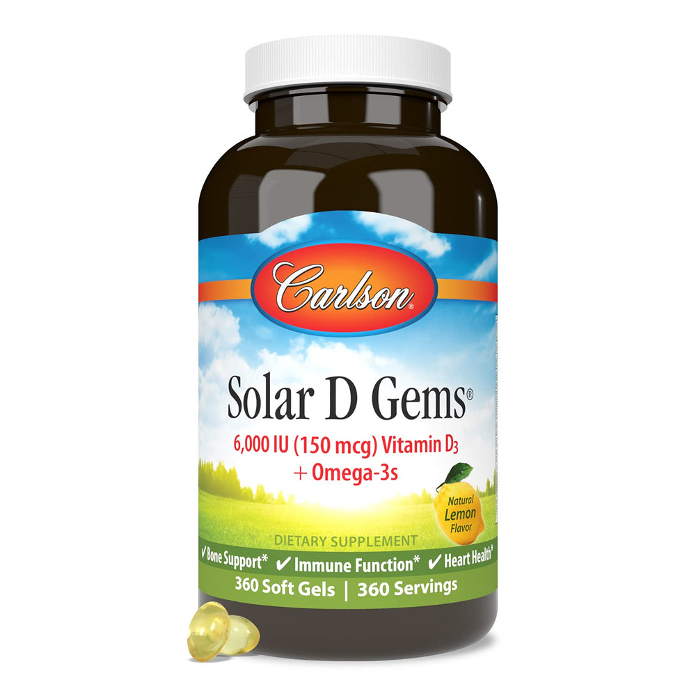 Carlson Solar D Gems FDA-registered lab testing note for potency and quality