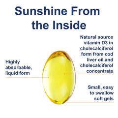 Carlson Solar D Gems omega-3 visual emphasizing EPA and DHA balance