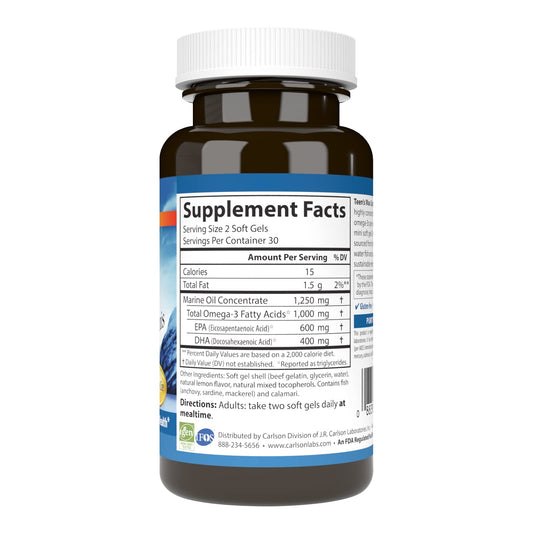 Carlson Teens Max Catch Minis softgels arranged for quick swallowing