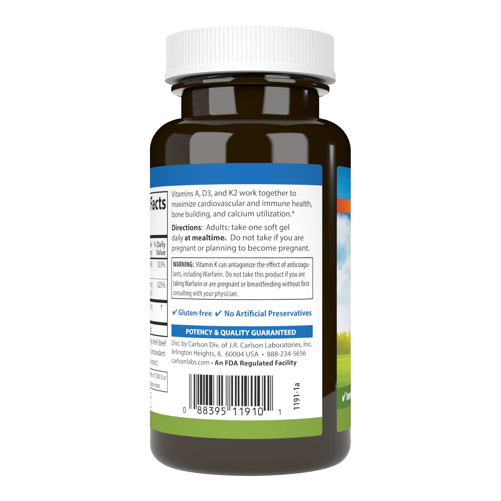 Pouring Carlson soft gels from the bottle for easy daily dosing
