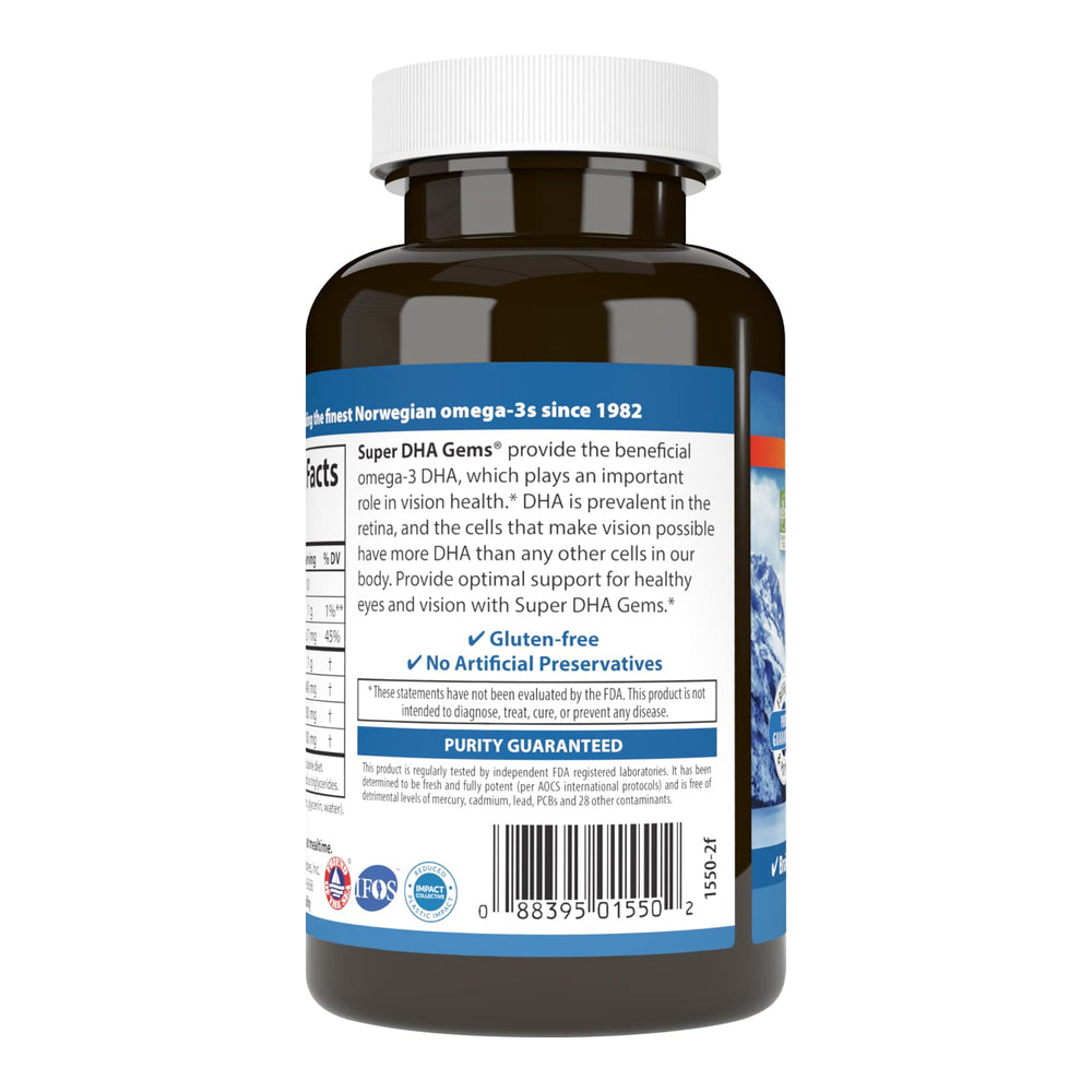 Carlson wild-caught Norwegian fish oil bottle signals sustainable omega-3 sourcing.