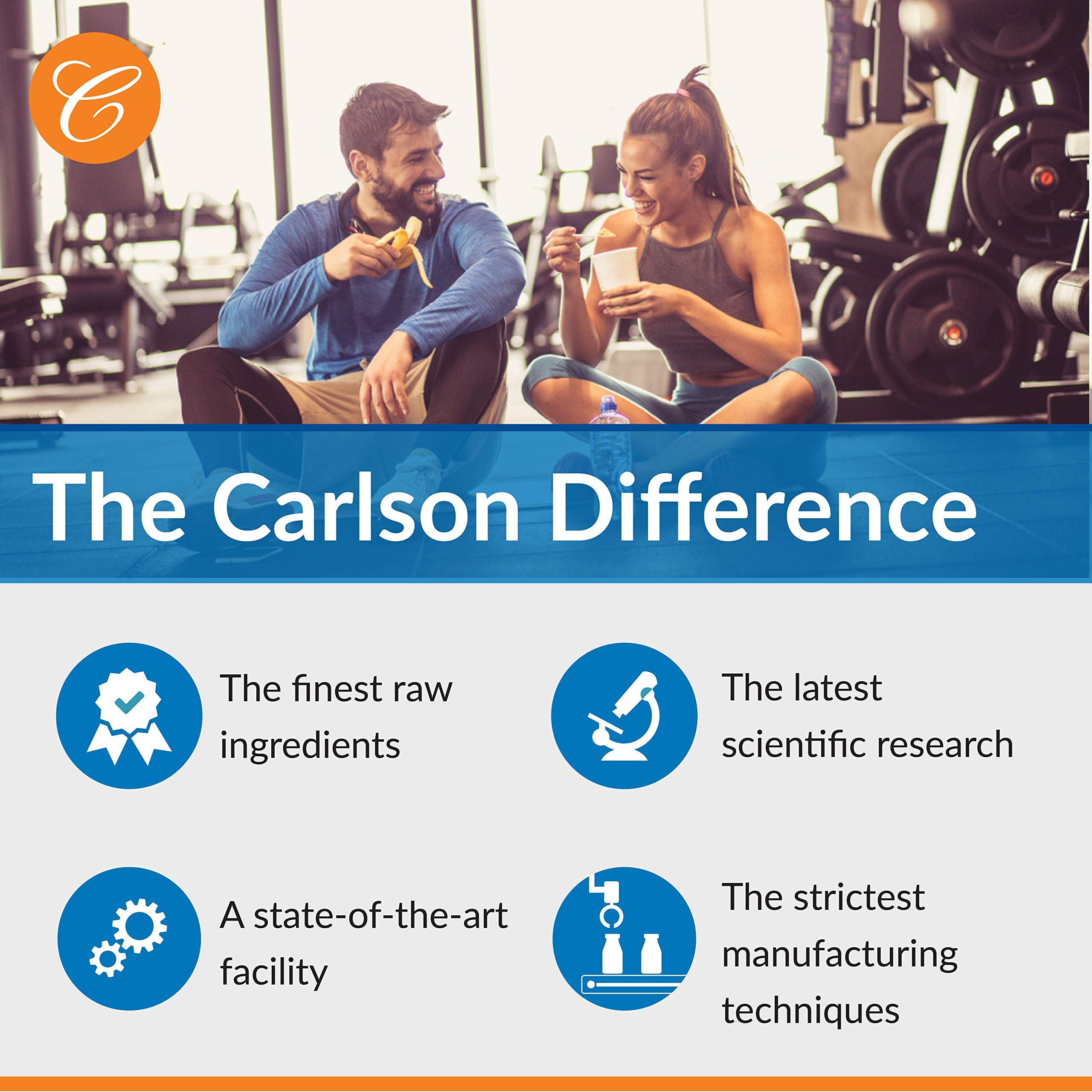 Carlson women's health illustration paired with softgels for everyday balance