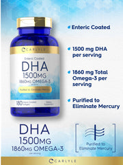 Carlyle DHA gluten-free label emphasizes allergen-friendly wellness.