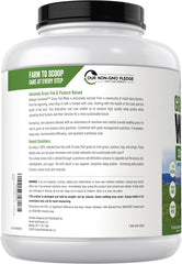Carlyle grass-fed whey powder bottle closeup with label and ingredients