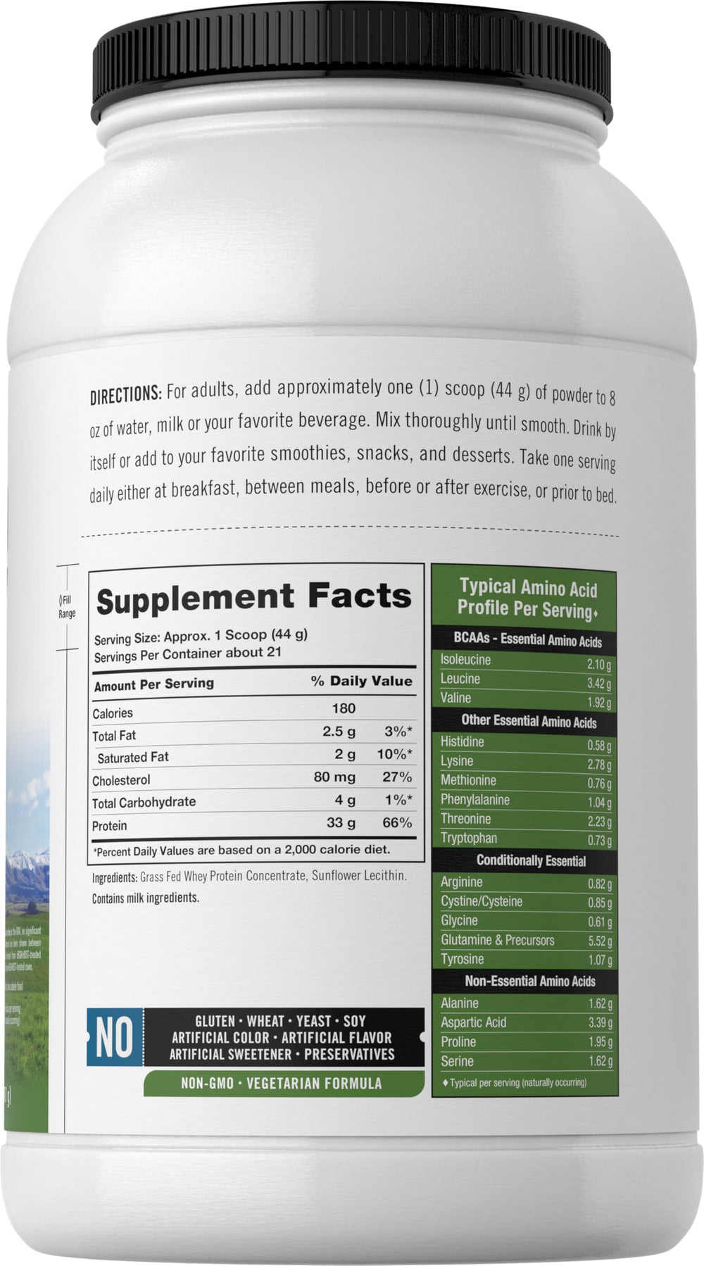 Carlyle bottle label highlights non-GMO and gluten free status
