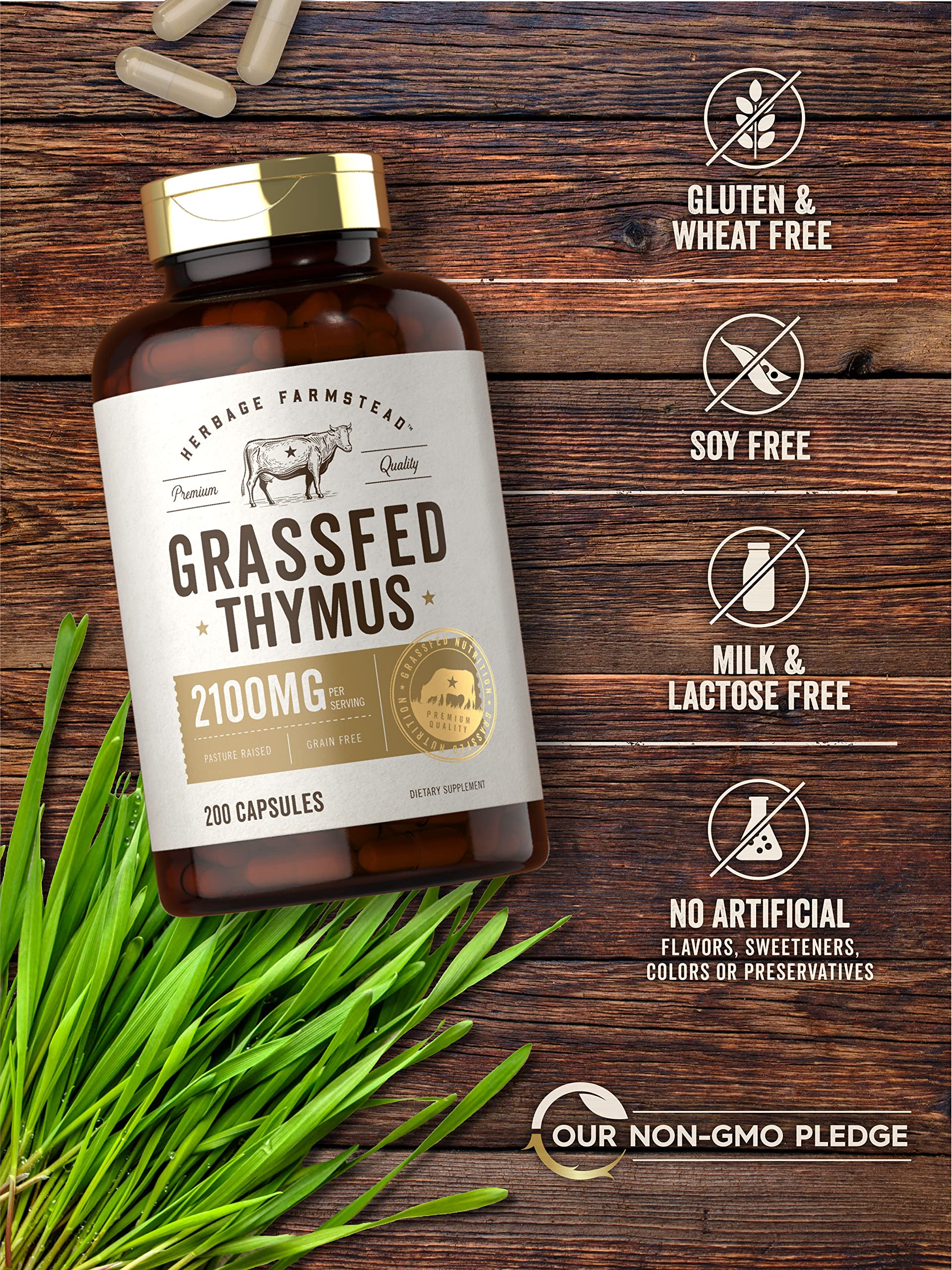Carlyle Herbage Farmstead lab-testing label signaling trusted ingredients.