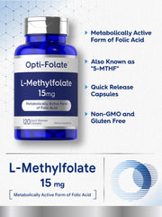 Carlyle L-Methylfolate packaging spotlight emphasizing value size and potency.