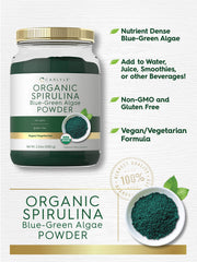 Carlyle Organic Spirulina Powder jar ready to mix into beverages