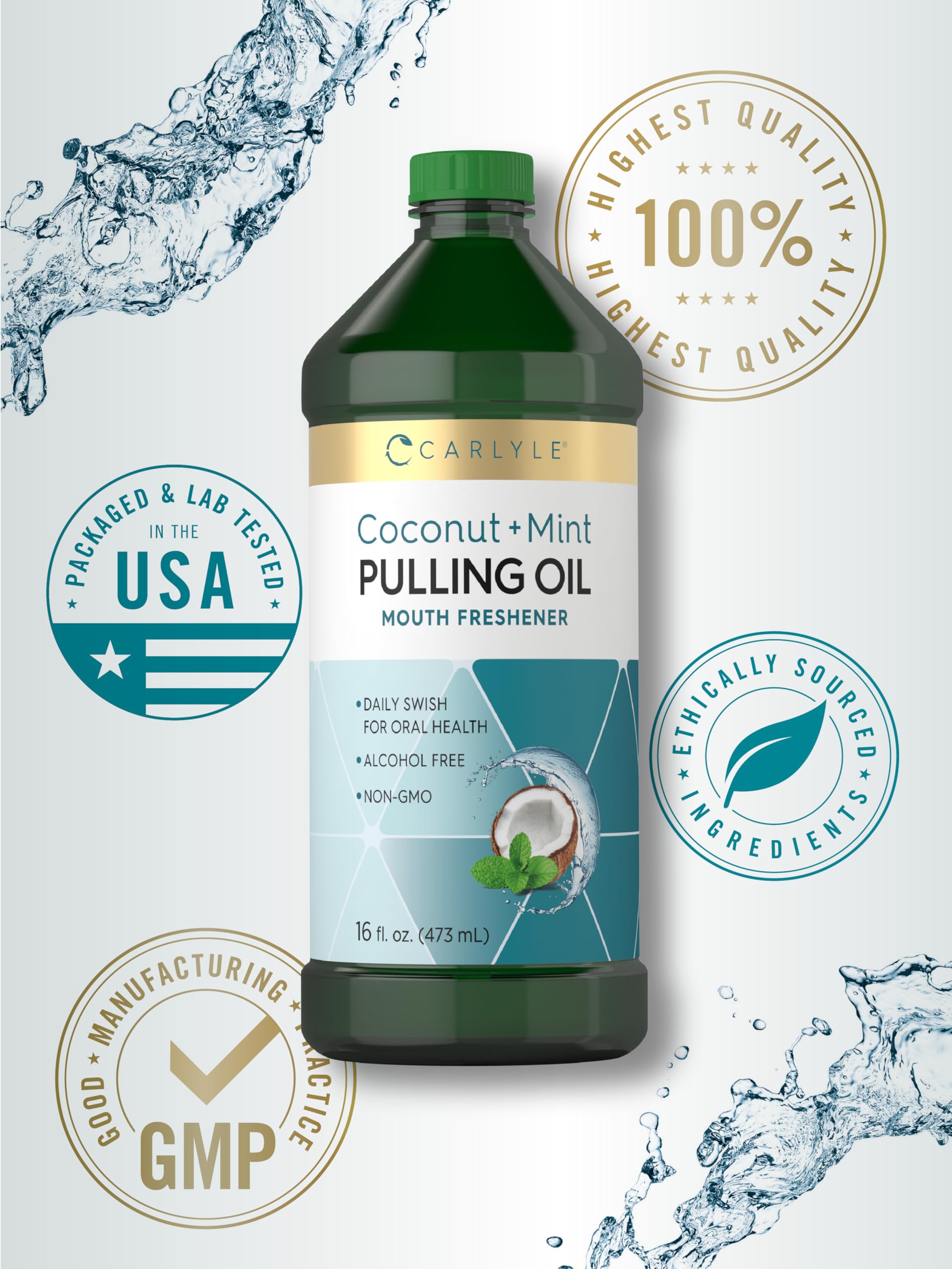 Carlyle pulling oil texture depicted during swish for minty feel