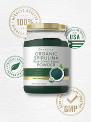 Carlyle Spirulina powder smoothie creation with vibrant green hue