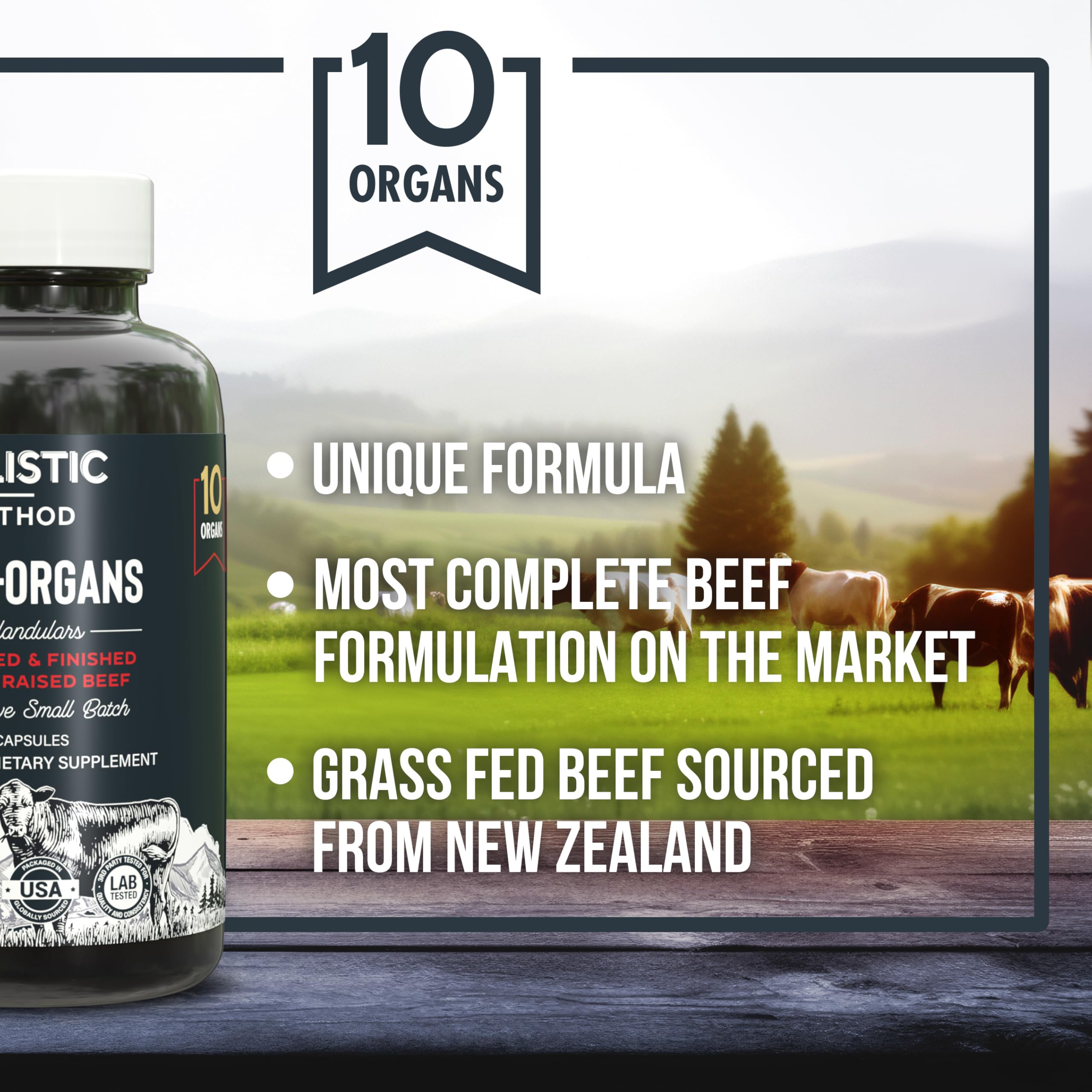 Carnivore Method Beef Organ Supplement Complex spleen capsule close-up, nutrient-dense for metabolism.