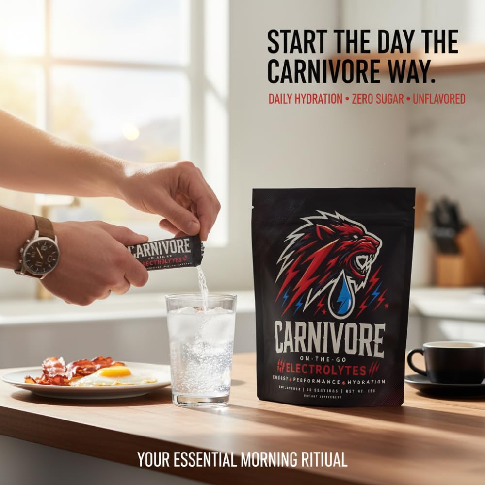 Carnivore On-The-Go Electrolytes keto-friendly formula suitable for low-carb diets.