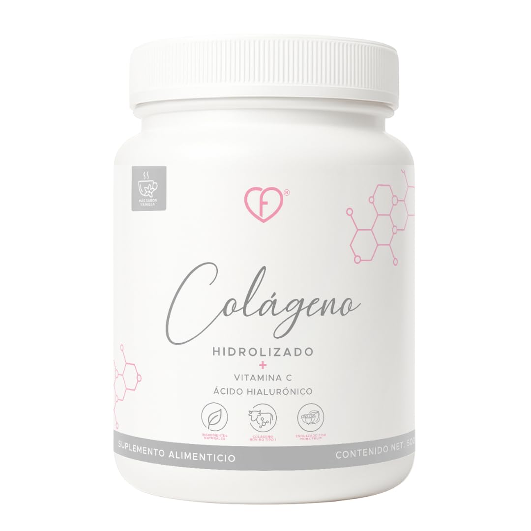 CF CARO FIT hydrolyzed collagen powder bottle highlighting skin hydration and hair support