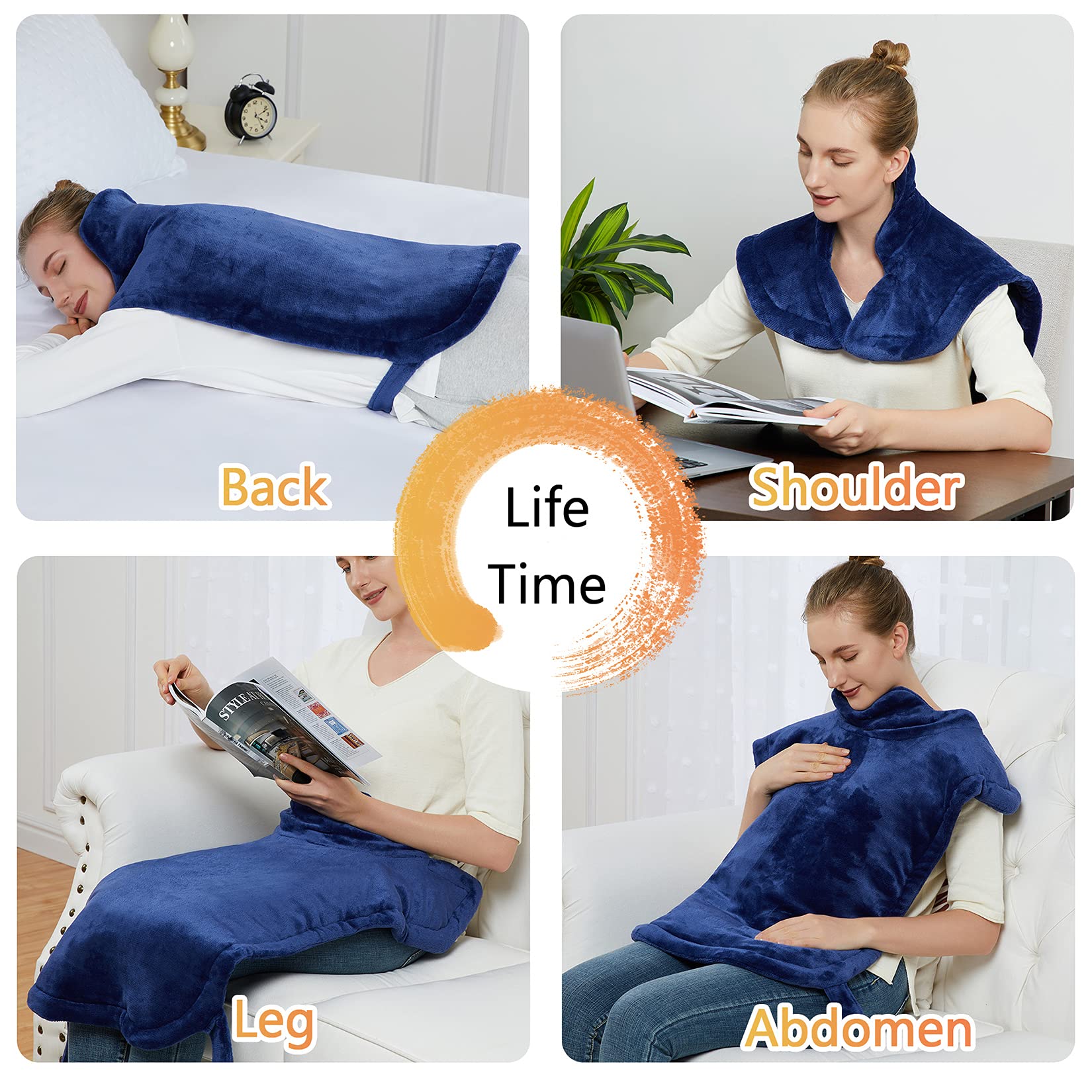 CAROMIO large 33x22 inch pad covers back and shoulders.