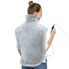 CAROMIO Heating Pad on neck and shoulders provides full back coverage for comfort.