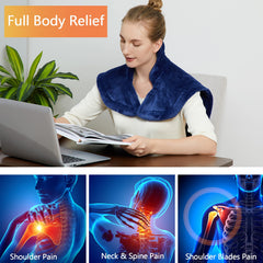 CAROMIO heating pad weighted edges keep it securely in place.