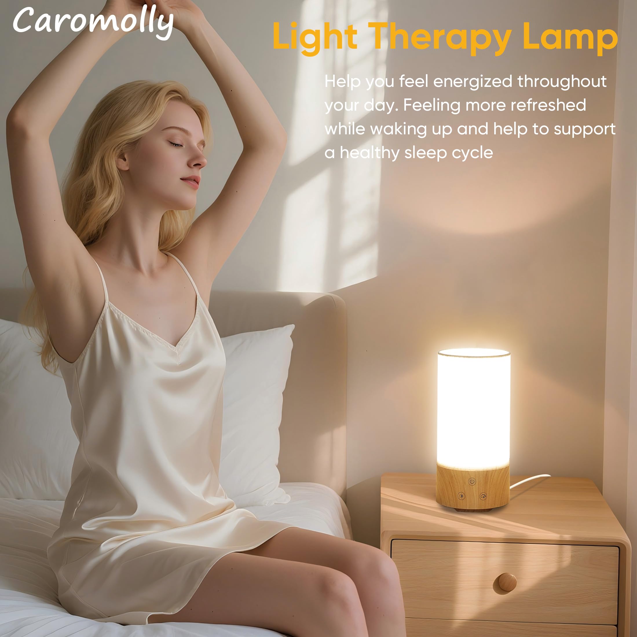 Caromolly Happy Lamp with three color temps for flexible mood lighting