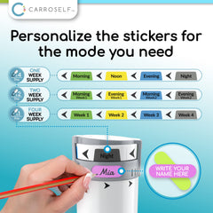 CARROSELF portable to-go box with pill cutter enables travel-ready convenience.