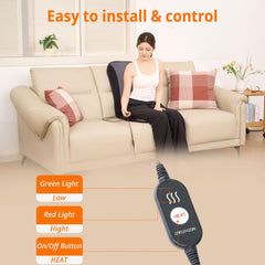 CARSHION heated seat cover control panel with Low/High settings.