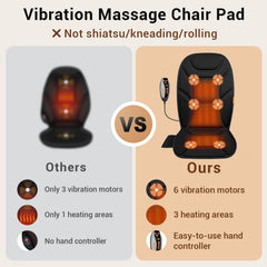 CARSHION Massage Seat Cushion delivers targeted back and thigh relief with six vibration motors.