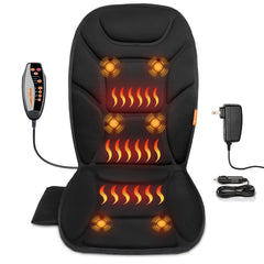 CARSHION Massage Seat Cushion shows full back and thigh heat for soothing warmth.
